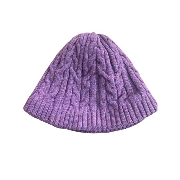 LL Bean, marbled, purple 80% wool outer hat one size fits all - Picture 1 of 5
